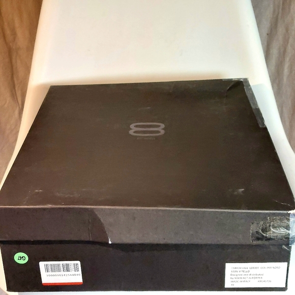 8 by YOOX black leather cap-toe Chelsea boots, EU41, NWT - Picture 13 of 14